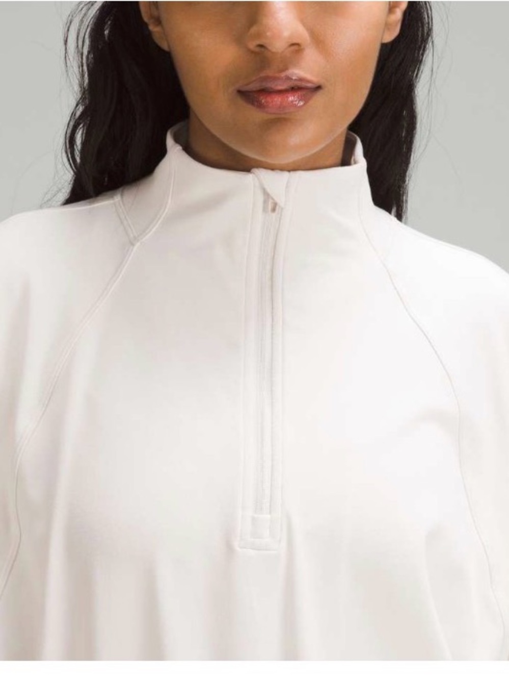 Lululemon Ready To Rulu White Opal Half-Zip Pullover